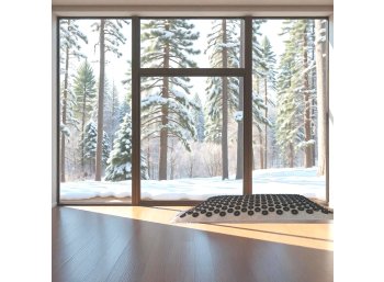 D4 Tourmaline Inflatable Acupressure Mat – Iplikator on Linen Fabric