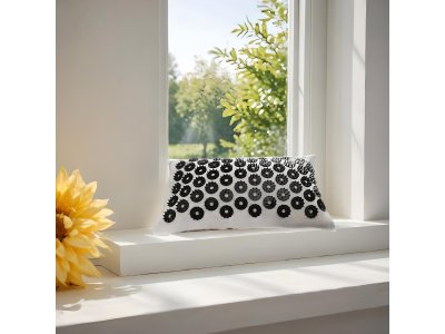  |  | E1  Kleine aufblasbarе Shungit-Akupressurmatte – auf Leinenstoff